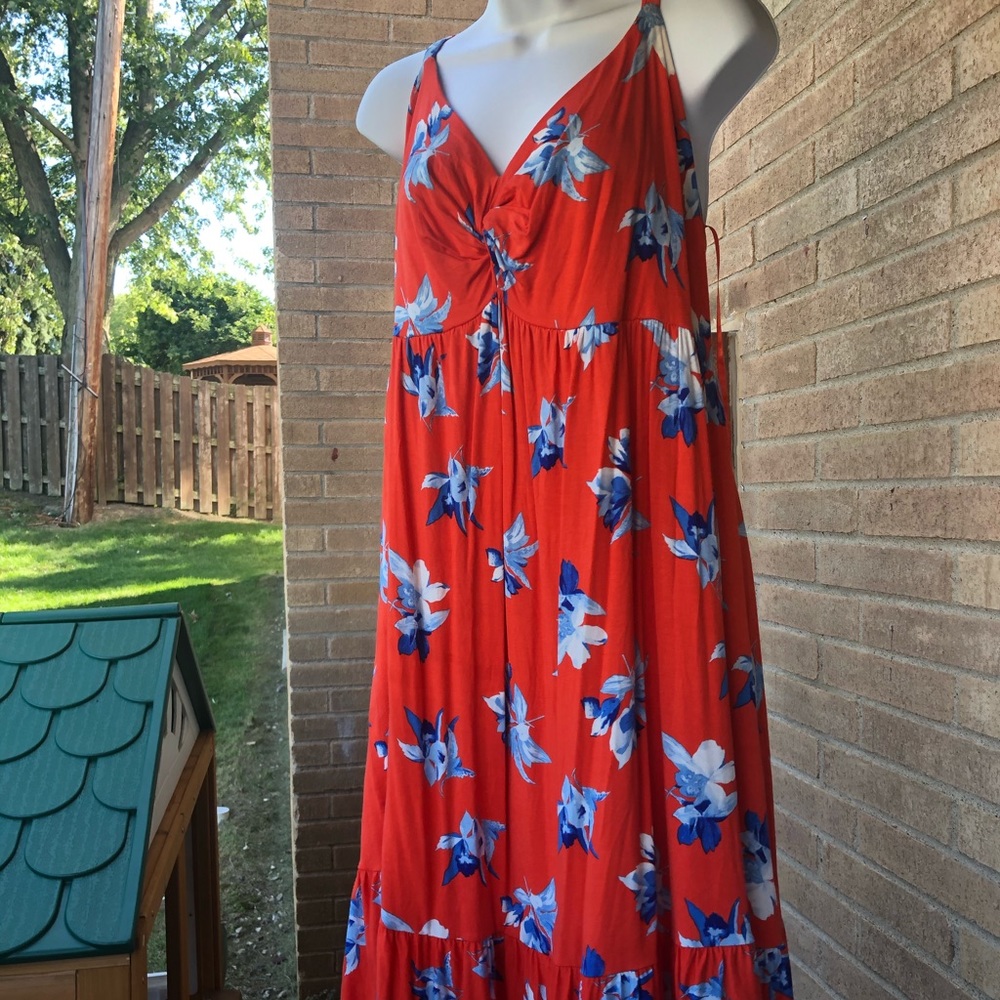 Ava and Viv 4x Floral sleeveless dress
